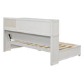 Twin Size Wooden Daybed With 3 Storage Drawers, Upper Soft Board, Shelf, And A Set Of Sockets And Usb Ports, White White Solid Wood Mdf