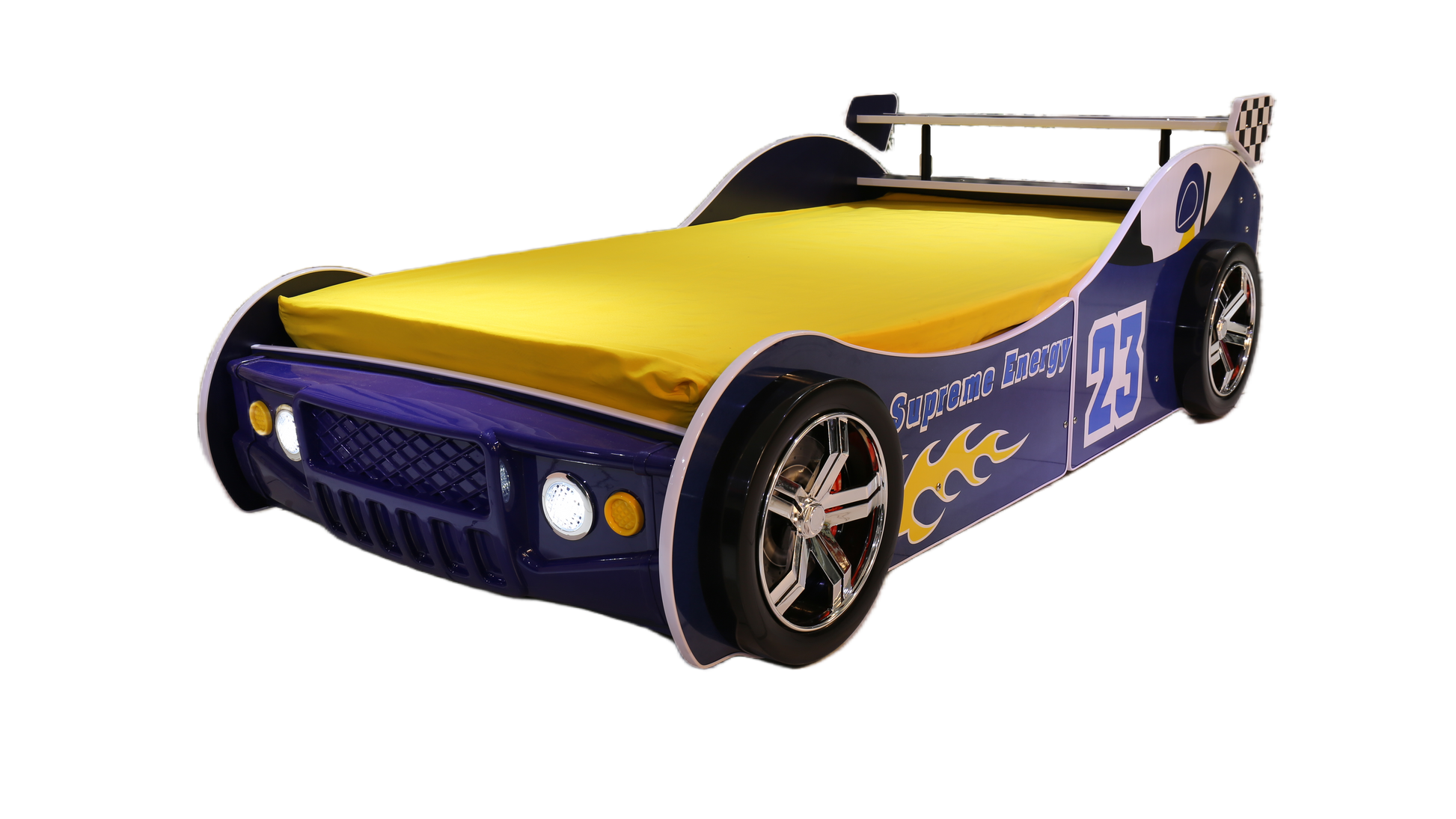Supreme Energy Racing Car Bed Blue Mdf