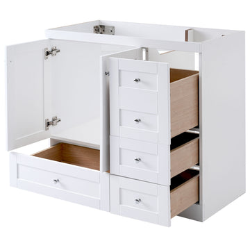 Cabinet Only 36" White Bathroom Vanity Sink Not Included White Mdf