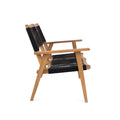 Patio Furniture Chair Black Rope Furniture Chairs 2 Seat Chair,Outdoor Conversation Sectional For Backyard Poolside, Garden Black Brown Garden & Outdoor Modern 2 Person Seating Group Acacia Wood