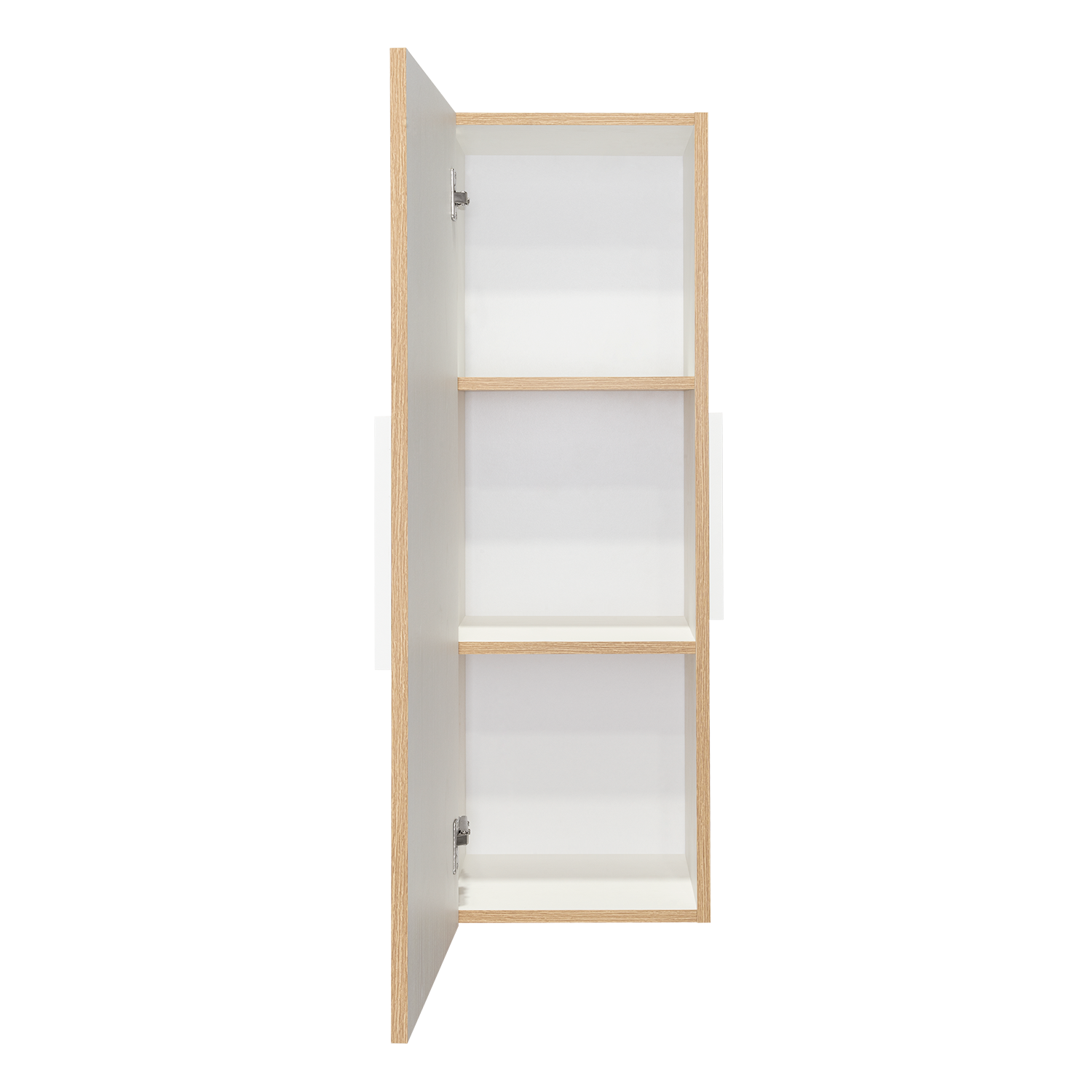 Medicine 38H" Single Door Cabinet, Three Shelves, Light Oak White Multicolor 1 3 Bathroom Wall Mounted Modern Particle Board Particle Board