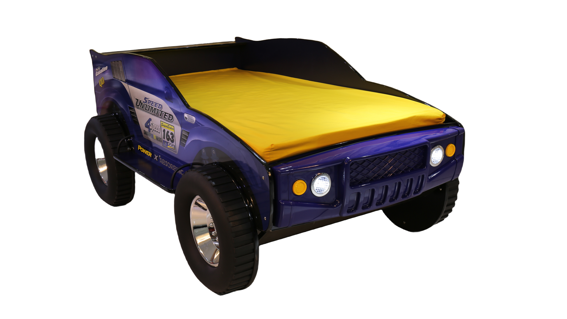 Unlimited Speed Jeep Bed Twin Blue Mdf