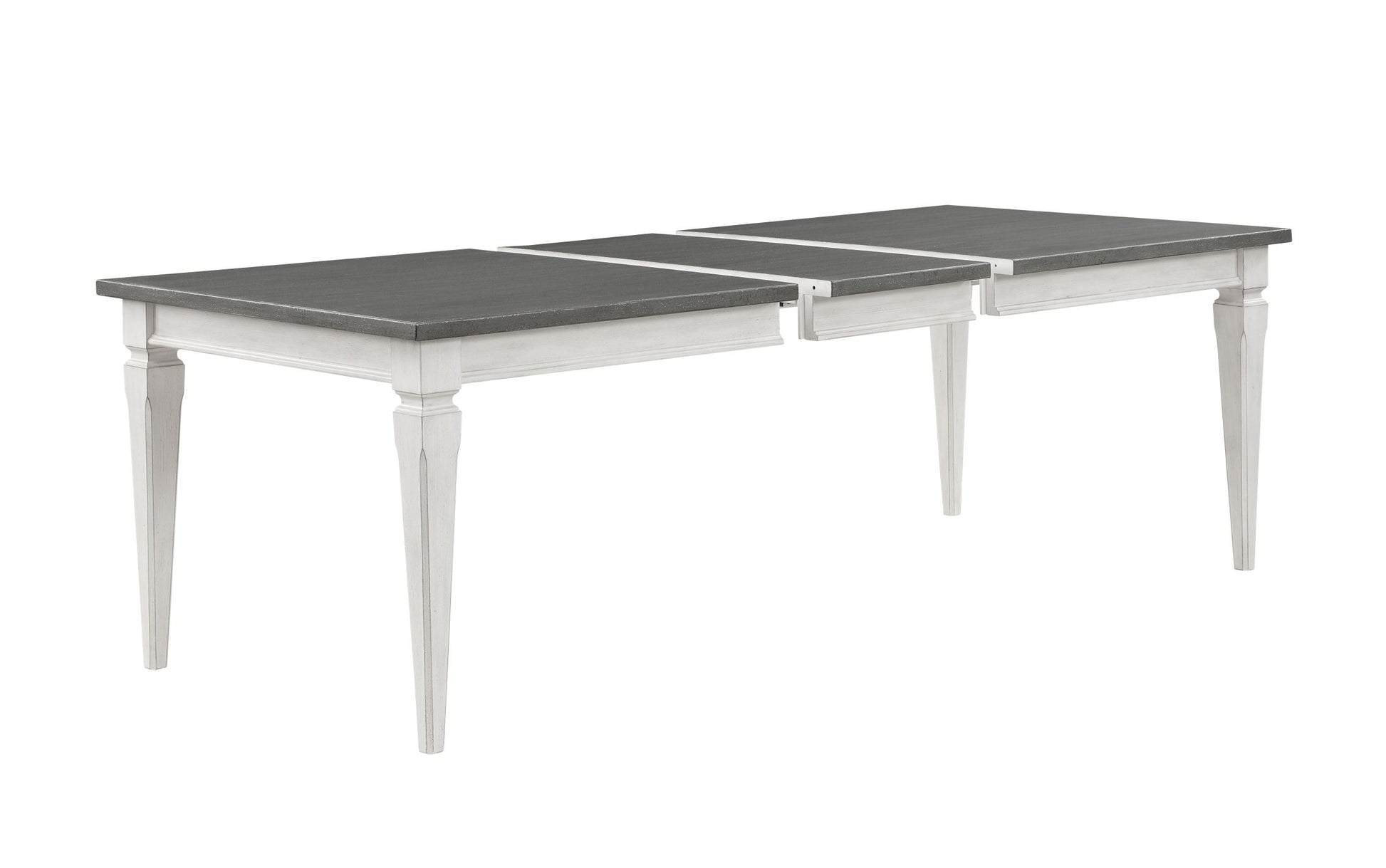 Katia Dining Table, Gray & Weathered White Finish Dn02273 Gray Wood