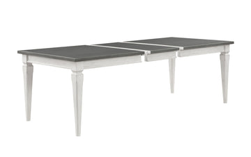 Katia Dining Table, Gray & Weathered White Finish Dn02273 Gray Wood