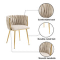 Coolmore Leisuredining Chairsaccent Chair2Pc Set Ivory Metal