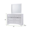 Traditional Matrix 7 Drawer Dresser In White Made With Wood White Drawer 5 Drawers & Above Bedroom Ball Bearing Glides Traditional White Solid Wood Mdf Wood