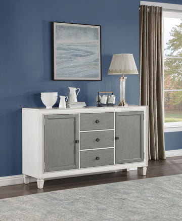 Katia Server, Gray & Weathered White Finish Dn02276 Gray Wood