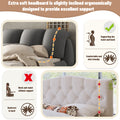 Queen Size Luxury Upholstered Bed With Thick Headboard, Velvet Queen Bed With Oversized Padded Backrest, Gray Expect Arrival Date 2024 4 2 Queen Gray Velvet