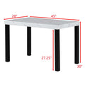 Five Piece Dining Set With Imitation Marble Tabletop, Restaurant Combination Set, Solid Wood Dining Table And 4 Chairs, Space Saving Combination Furniture For Kitchen And Dining Room. Black White Solid Wood Mdf