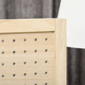 Homcom 4 Panel Pegboard Display Room Divider, 4.7' Tall Wood Indoor Portable Folding Privacy Screen, Partition Wall Divider For Home Office, Natural Natural Wood
