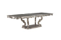 Ariadne Dining Table, Antique Plantinum Finish Dn02281 Light Gray Plywood