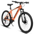 A26322 26 Inch Mountain Bike Adult Aluminum Frame Shock Absorbing Front Fork Bike 21 Speed Disc Brake Mountain Bike Orange Aluminium