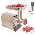 Meat Grinder Commercial Meat Grinding Machine Electric Meat Chopper Mincer With 4 6 8Mm Grinding Plates & Stuffing Tubes Stainless Steel Aqua Grey Kitchen Stainless Steel