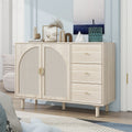 2 Door 3 Drawer Cabinet, Suitable For Bedroom, Living Room, Study Natural Mdf