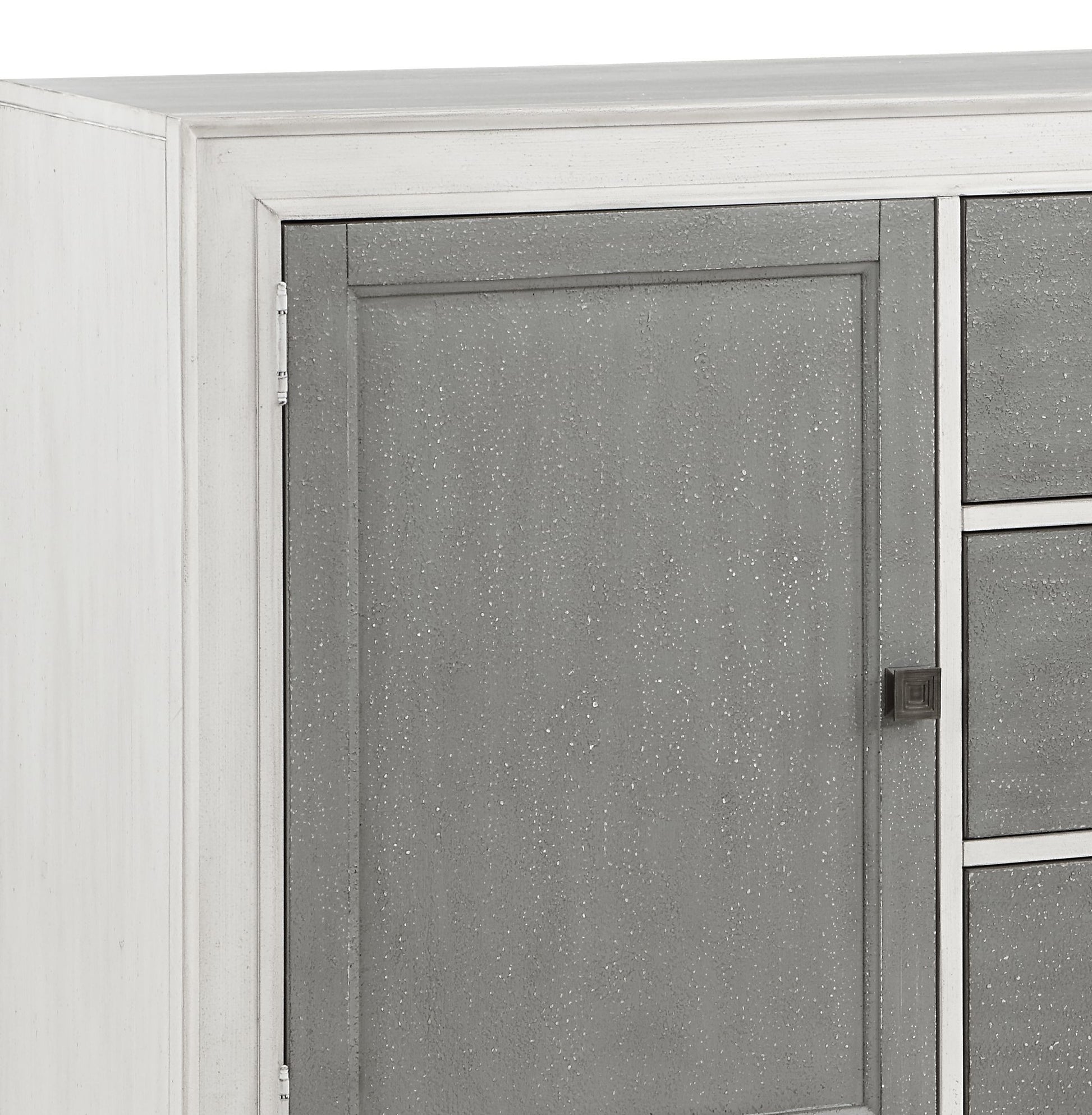 Katia Server, Gray & Weathered White Finish Dn02276 Gray Wood