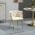 Coolmore Leisuredining Chairsaccent Chair2Pc Set Ivory Metal