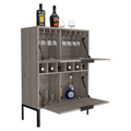 Staten Bar Cabinet, Two Door Flexible Cabinets, Light Gray Gray Particle Board Particle Board