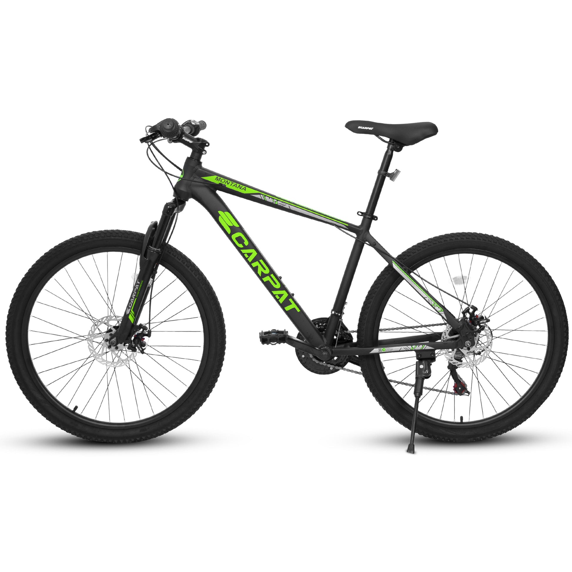 A26322 26 Inch Mountain Bike Adult Aluminum Frame Shock Absorbing Front Fork Bike 21 Speed Disc Brake Mountain Bike Green Aluminium