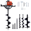 2.7Hp Post Hole Digger 63Cc Gas Powered 2 Stroke Auger Digging Drill Shaft Size 3 4