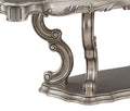 Ariadne Dining Table, Antique Plantinum Finish Dn02281 Light Gray Plywood