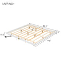 King Size Floating Bed With Led Lights Underneath,Modern King Size Low Profile Platform Bed With Led Lights,White King White Wood Bedroom American Design Pine Bed Frame Pine