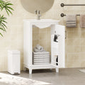 Viedo 20 Inch Modern Small Bathroom Vanity Cabinet With Ceramic Basin 20*15.5*33.3 Inches,Ample Storage,1 Soft Close Door White Solid Wood Mdf