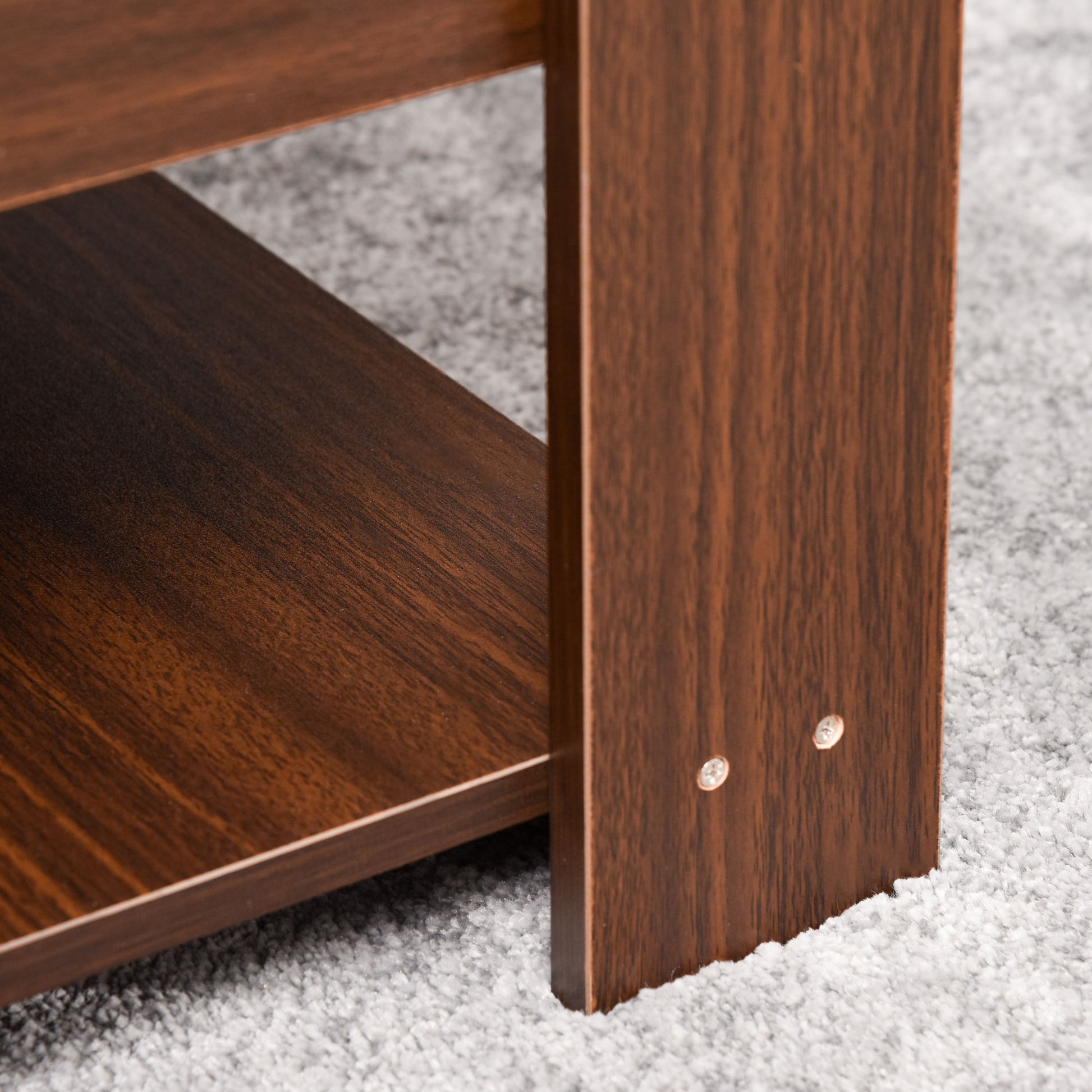 Homcom 39" Lift Top Coffee Table With Hidden Storage Compartment And Open Shelf, Pop Up Coffee Table For Living Room, Brown Brown Particle Board
