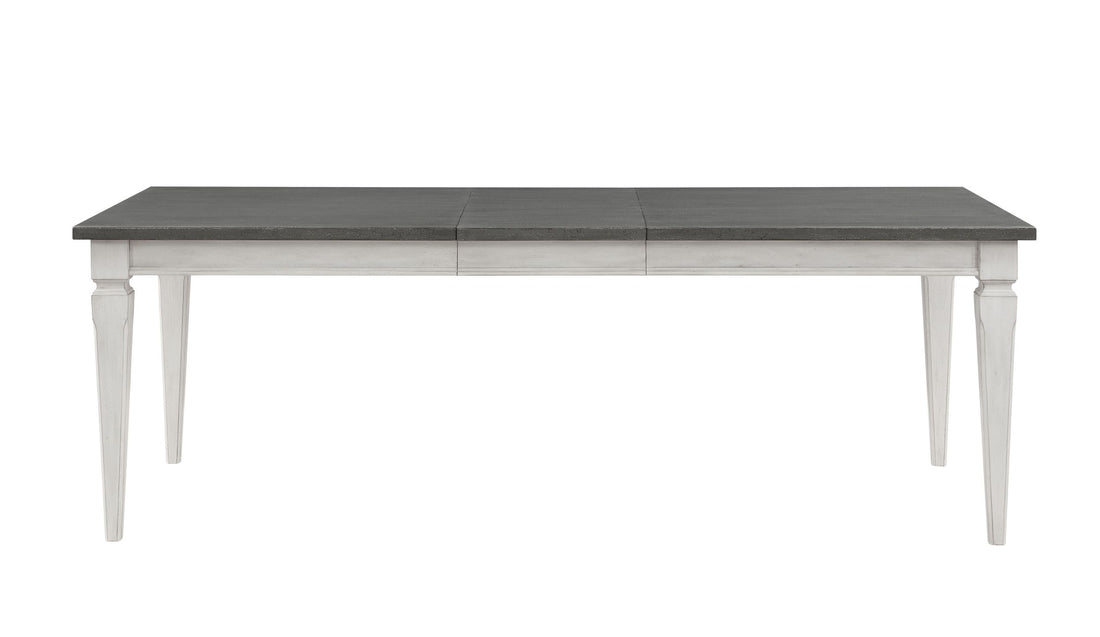 Katia Dining Table, Gray & Weathered White Finish Dn02273 Gray Wood