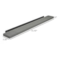 Homcom 72 Inch Fireplace Mantel, Floating Farmhouse Solid Fir Wood Shelf, Handmade Heavy Duty Wall Mounted Shelf, With Metal Bracket, Rustic Gray Gray Wood