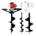2.7Hp Post Hole Digger 63Cc Two Person Handle Gas Powered 2 Stroke Auger Digging Drill Shaft Size 3 4