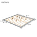 King Size Floating Bed With Led Lights Underneath,Modern King Size Low Profile Platform Bed With Led Lights,Grey King Grey Wood Bedroom American Design Pine Bed Frame Pine