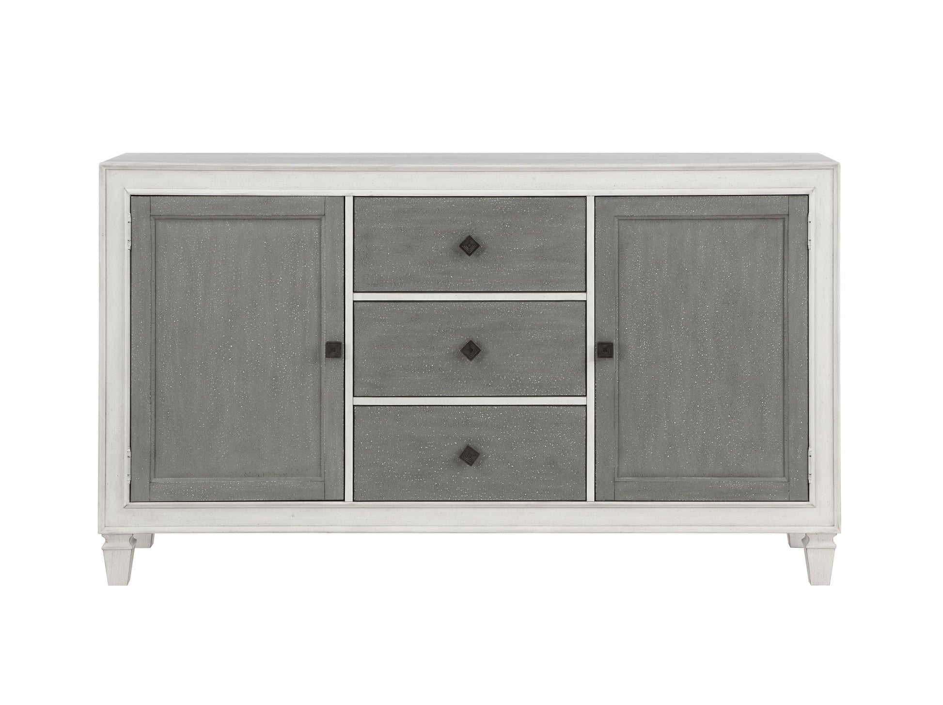 Katia Server, Gray & Weathered White Finish Dn02276 Gray Wood