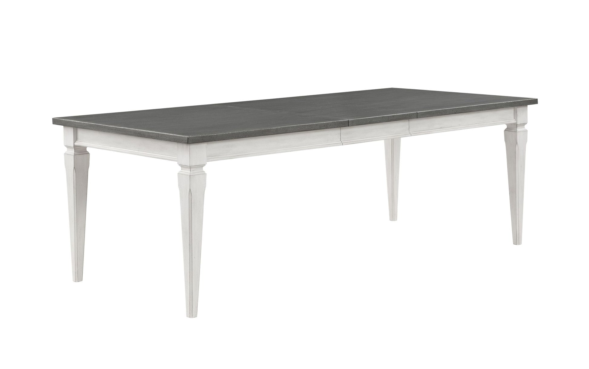Katia Dining Table, Gray & Weathered White Finish Dn02273 Gray Wood