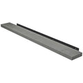 Homcom 72 Inch Fireplace Mantel, Floating Farmhouse Solid Fir Wood Shelf, Handmade Heavy Duty Wall Mounted Shelf, With Metal Bracket, Rustic Gray Gray Wood