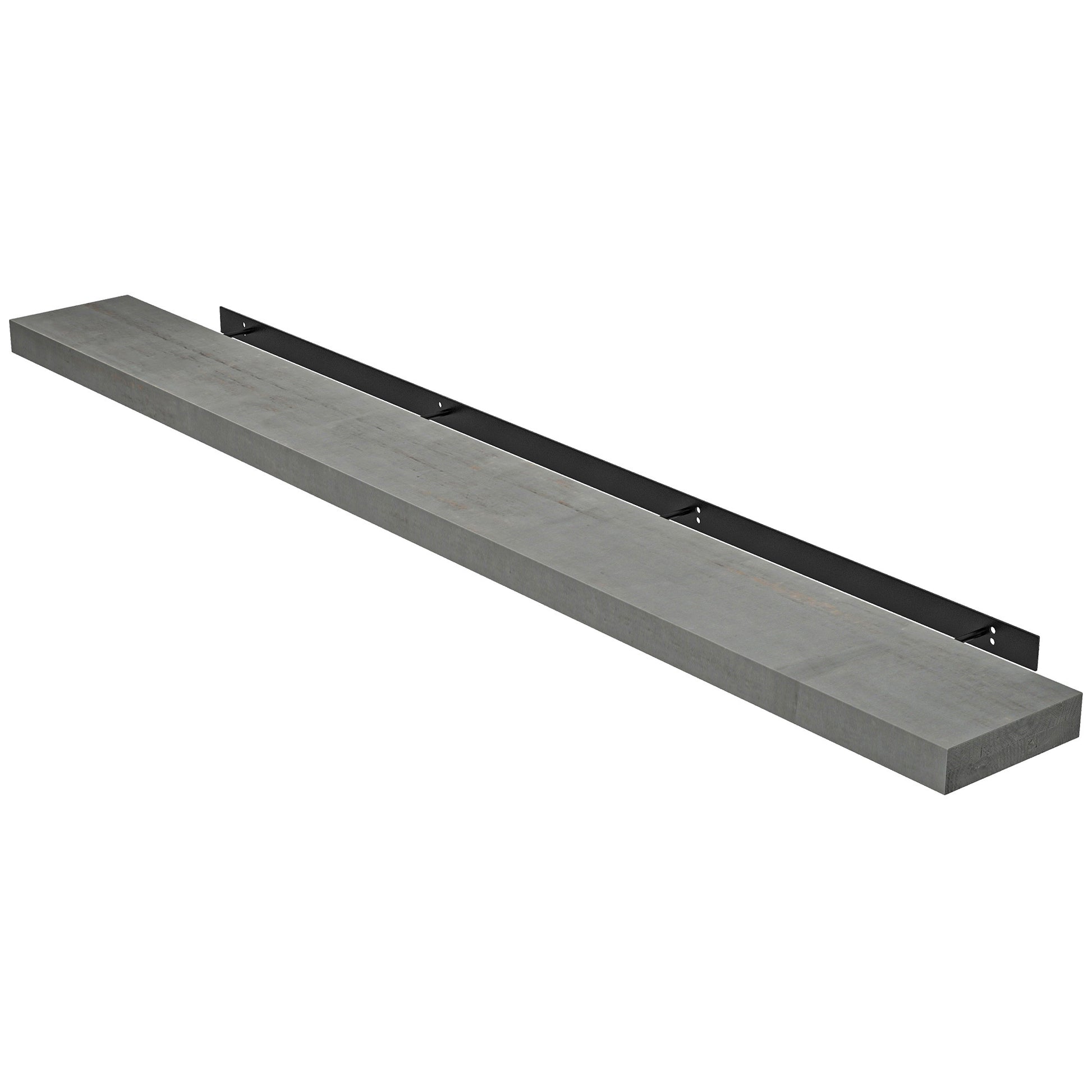 Homcom 72 Inch Fireplace Mantel, Floating Farmhouse Solid Fir Wood Shelf, Handmade Heavy Duty Wall Mounted Shelf, With Metal Bracket, Rustic Gray Gray Wood