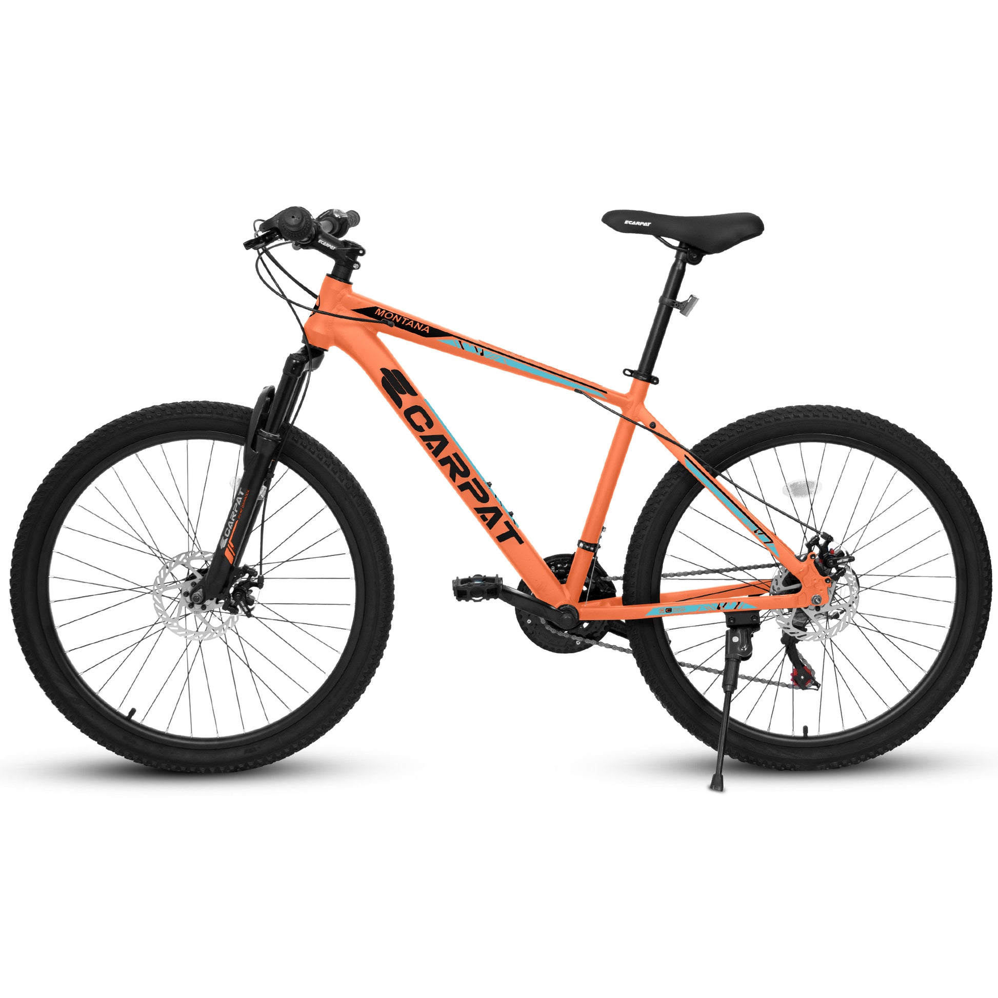 A26322 26 Inch Mountain Bike Adult Aluminum Frame Shock Absorbing Front Fork Bike 21 Speed Disc Brake Mountain Bike Orange Aluminium