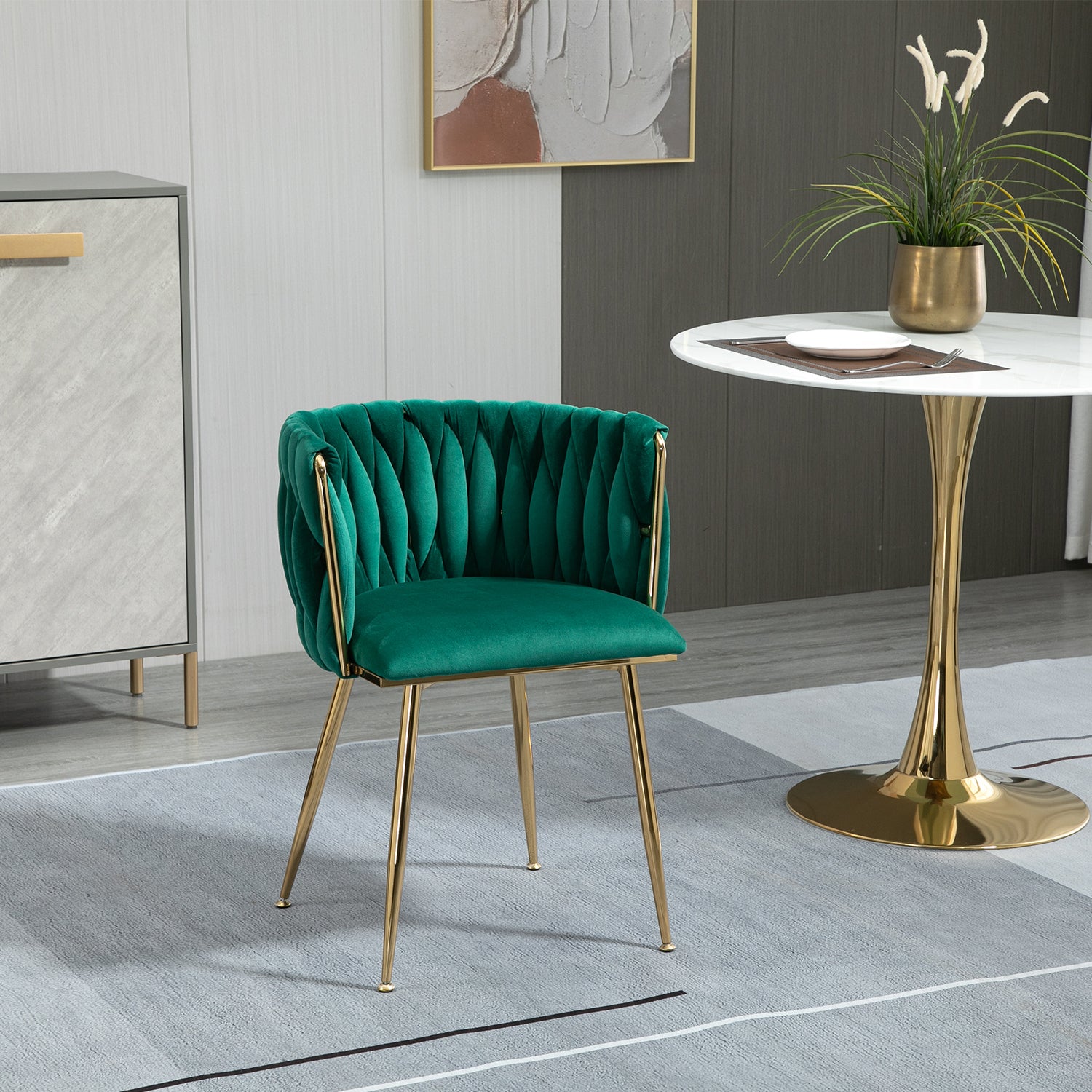 Coolmore Leisuredining Chairsaccent Chair2Pc Set Emerald Metal