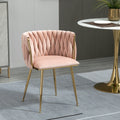 Coolmore Leisuredining Chairsaccent Chair2Pc Set Pink Metal