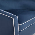Kendall Blue Swivel Chair Blue Mid Century Modern Foam Velvet