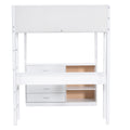 Full Size Teddy Fleeceloft Bed Wood Bed, White Full White Fleece