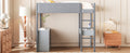 Full Size Teddy Fleeceloft Bed Wood Bed, Gray Full Gray Fleece