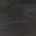Ridge 32 Inch Handcrafted Round Coffee Table, Mango Wood, Slatted Flared Base, Black Black Solid Wood