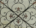 Traditional 3 Panel Metal Fire Screen With Filigree Design, Bronze, Black Black Multi Metal