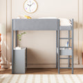 Full Size Teddy Fleeceloft Bed Wood Bed, Gray Full Gray Fleece