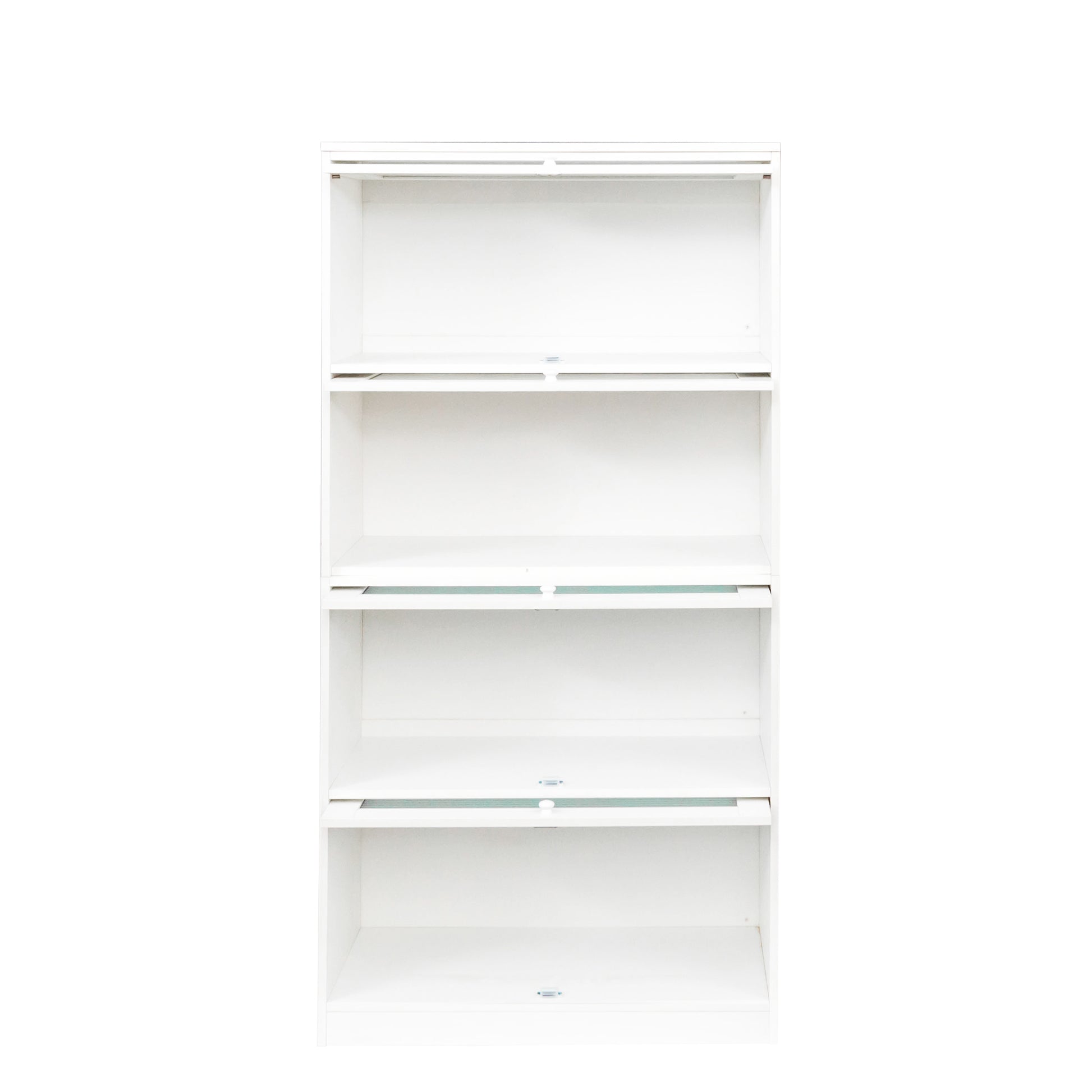 Bookcase Contemporary Closed Back Glass Doors Office Storage Cabinet Floor To Ceiling Low Cabinet Bookcase Against Wall Dustproof Bookshelf White Mdf