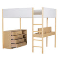 Full Size Teddy Fleeceloft Bed Wood Bed, Natural Full Natural Fleece