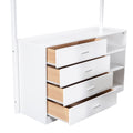 Full Size Teddy Fleeceloft Bed Wood Bed, White Full White Fleece