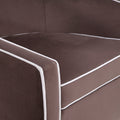 Kendall Maple Brown Swivel Chair Brown Mid Century Modern Foam Velvet
