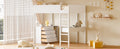 Full Size Teddy Fleeceloft Bed Wood Bed, White Full White Fleece