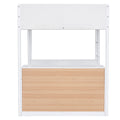 Full Size Teddy Fleeceloft Bed Wood Bed, White Full White Fleece